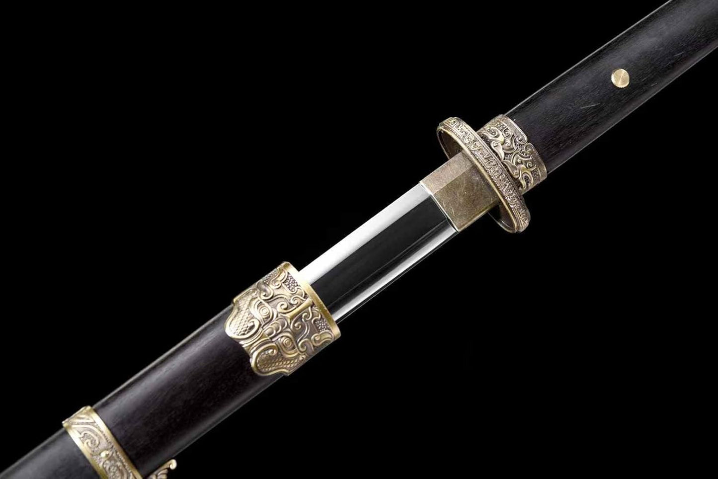 Hand-Forged Ring-Handled Han Sword – High Carbon Steel Blade