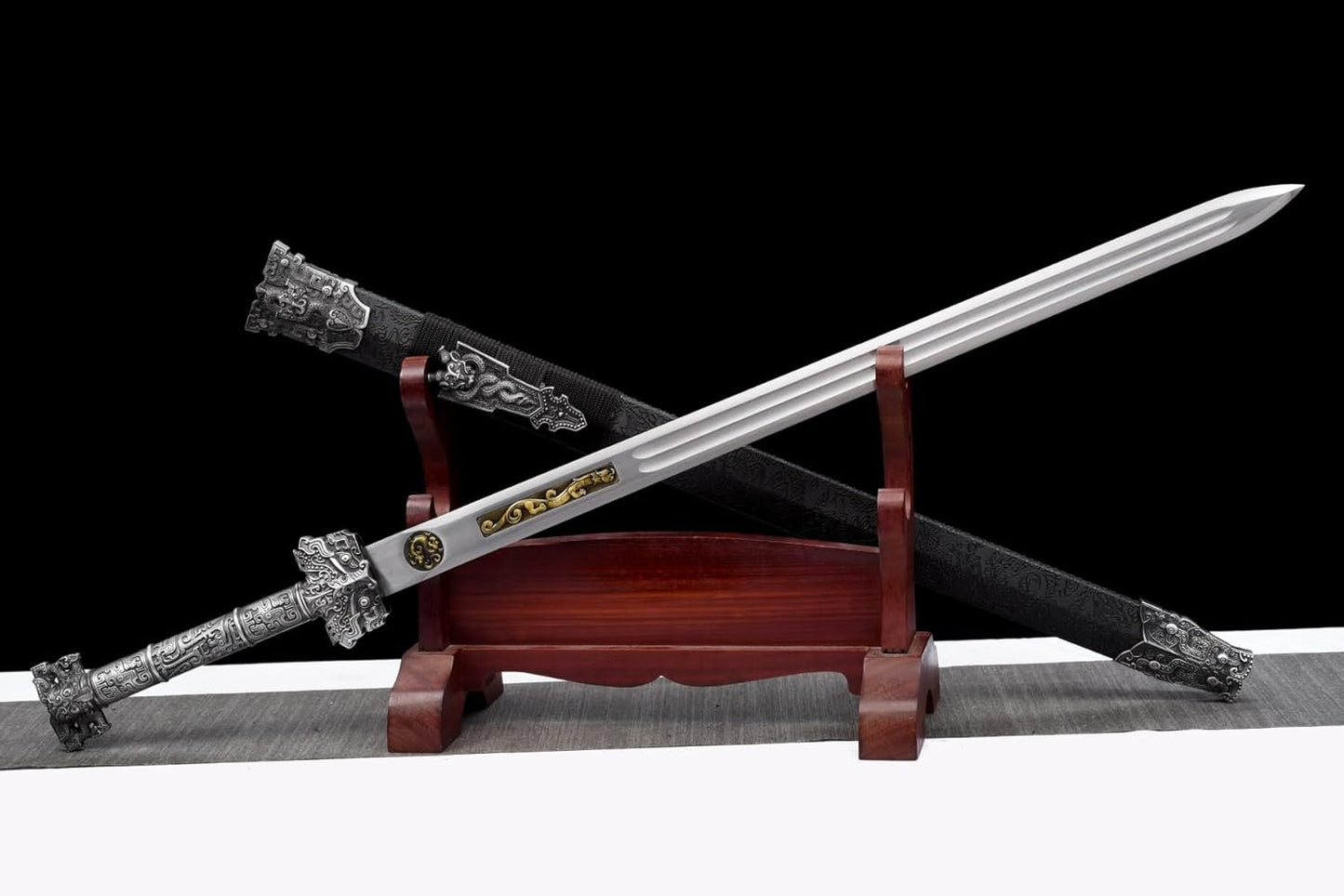 Han Jian Sword - High Manganese Steel with Dragon Motif