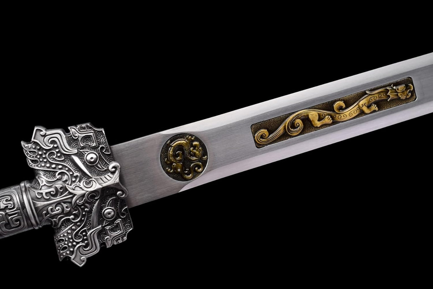 Han Jian Sword - High Manganese Steel with Dragon Motif