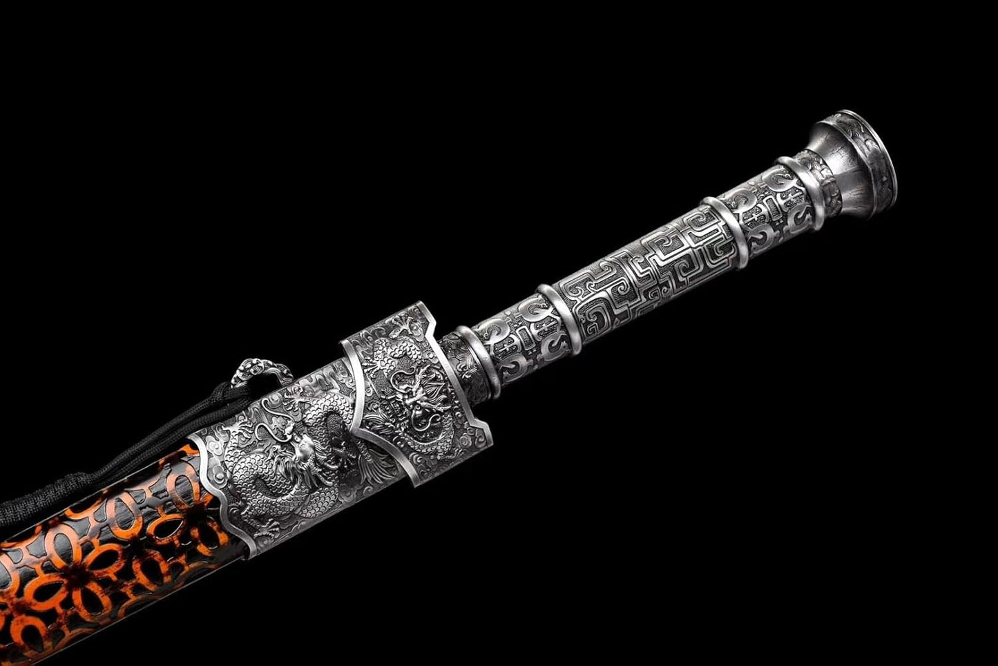 Yue King Sword – High Manganese Steel & Carved Wood