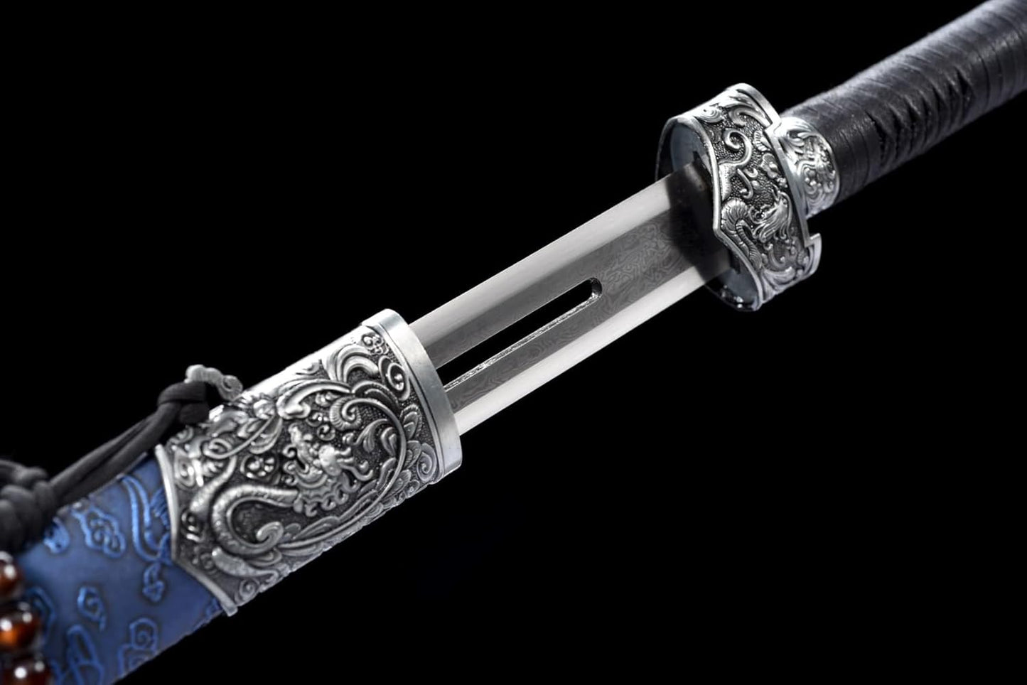 Hand-Forged Hollow Damascus Steel Jian – Chinese Sword