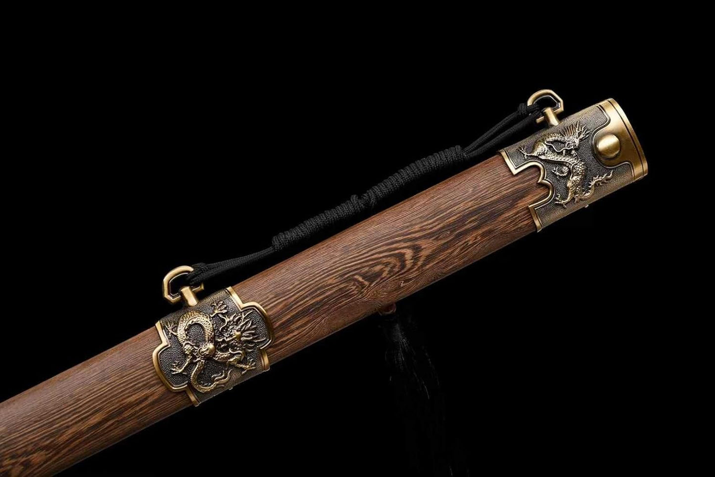 Dragon King Sword – 8-Sided Damascus Steel Blade, Rosewood Scabbard