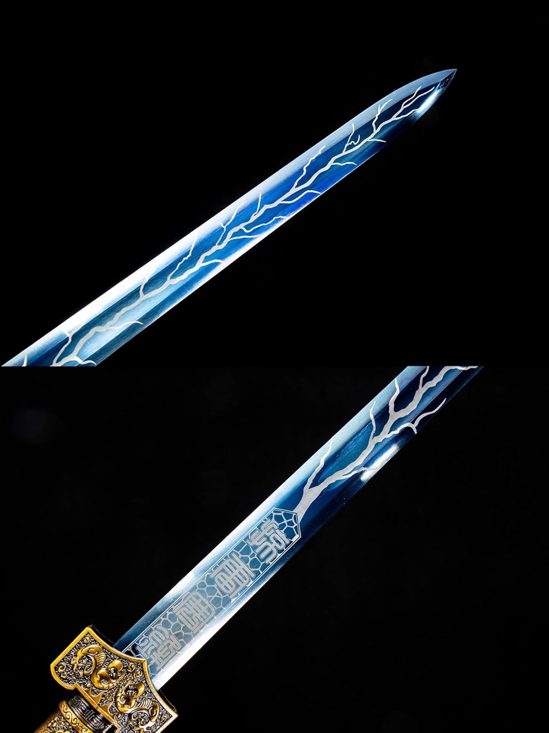 Blue Lightning Han Jian – High Manganese Steel blade