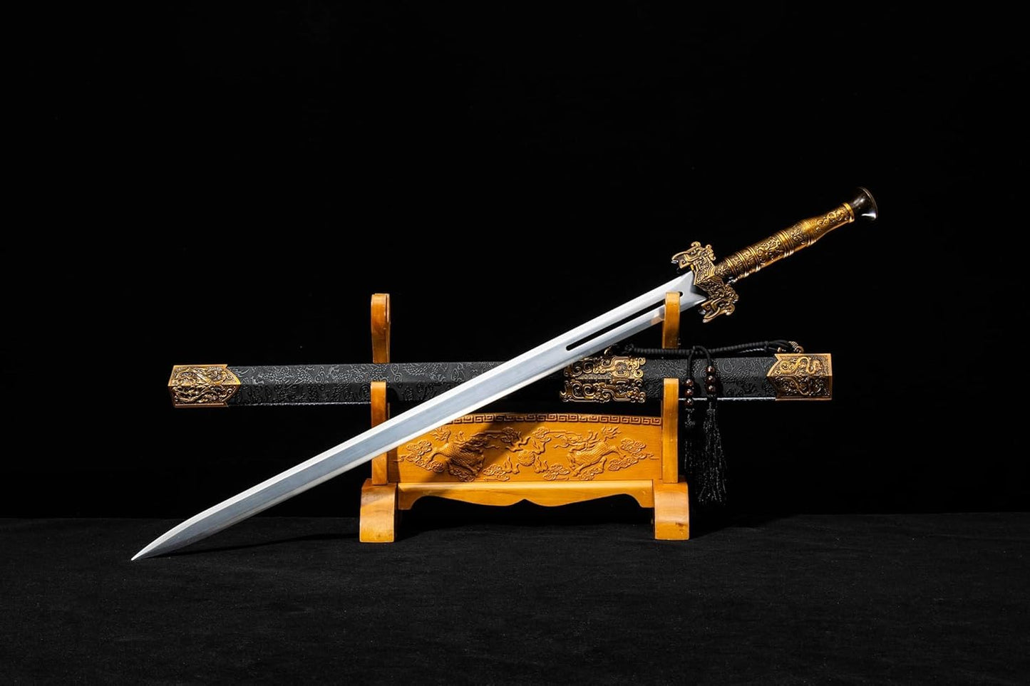 Han Jian Sword - High Manganese Steel Blade with Qin-Han Engravings