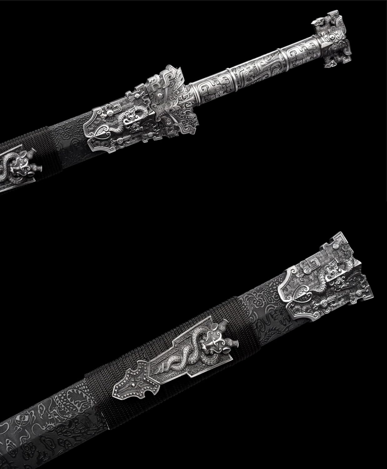 Han Jian Sword - High Manganese Steel with Dragon Motif