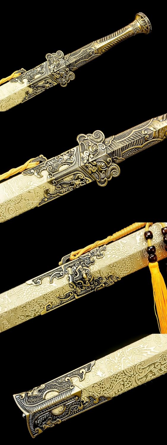 Han Jian Sword - High Manganese Steel Blade, Alloy Fittings