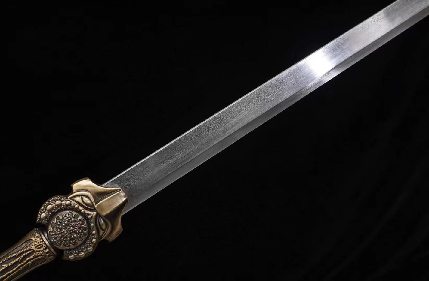 Traditional Chinese Tang Dao Sword-Hand Forged Damascus blades ...