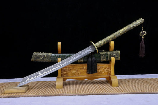 Kangxi Baodao,Fully Handmade Blade,Wood Scabbard