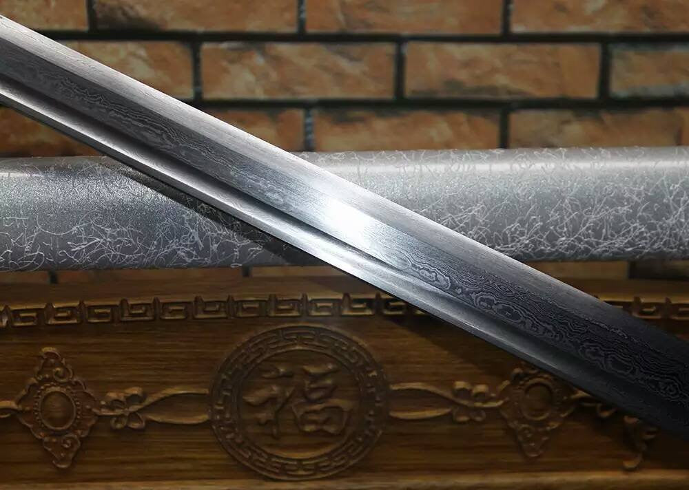 Ninja Sword Katana/Folding pattern steel blade/Solid wood scabbard ...