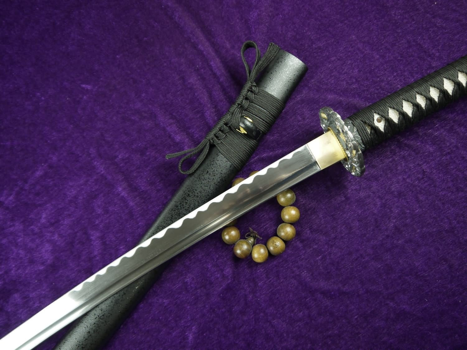 katana(Medium carbon steel Blade,Solid wood scabbard,Alloy production)Overall Length 39" - Chinese sword shop