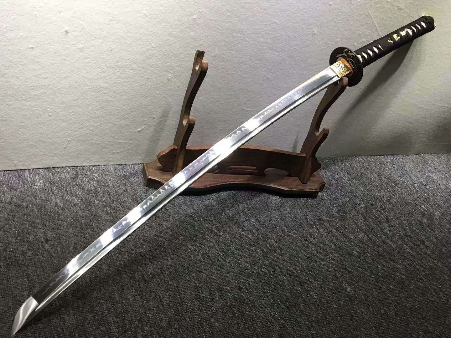 Samurai sword,Handmade,High carbon steel burn blade,Brass,Full tang,C - Chinese sword shop