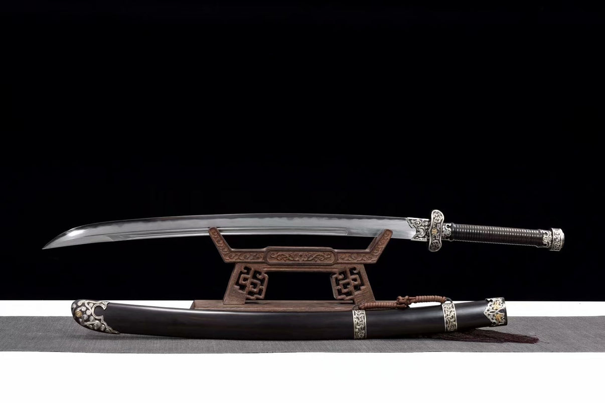 Black gold sword,Damascus steel turn blade,Brass fittings – Chinese ...