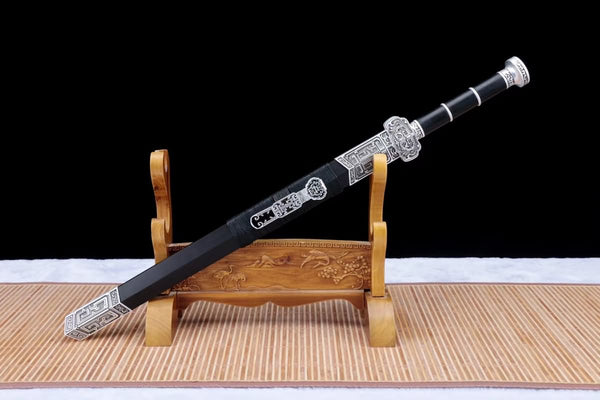 Ruyi sword Damascus steel blade Ebony scabbard Chinese sword – Chinese ...