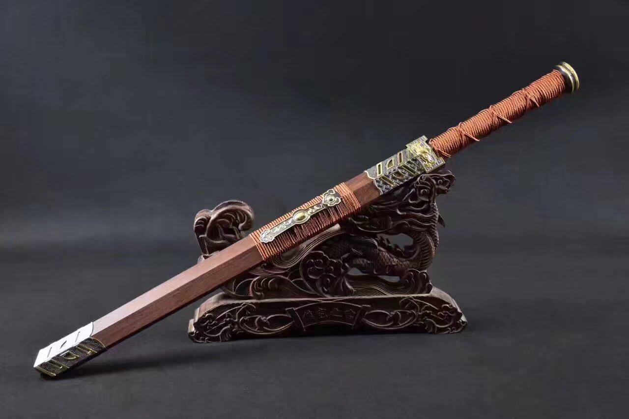 Ruyi jian,High manganese steel blade,Rosewood scabbard,Alloy fittings - Chinese sword shop