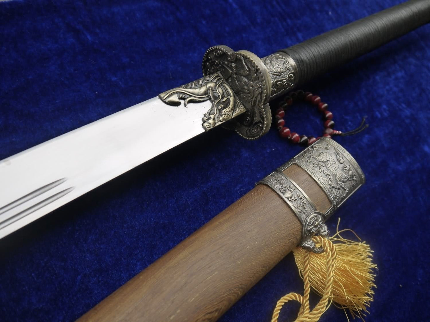 Kangxi sword,Saber,Niger,High carbon steel,Rosewood Scabbard,Alloy fitting - Chinese sword shop